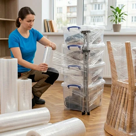 Folie stretch în operațiunile de manipulare